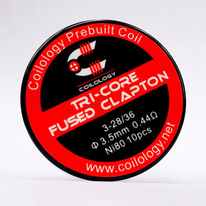 Tri-core Fused Clapton Prebuilt Coils 10pcs/box