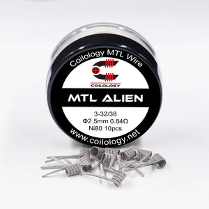 New Released MTL Alien prebuilt 10pcs/box flavored coils for mtl tank